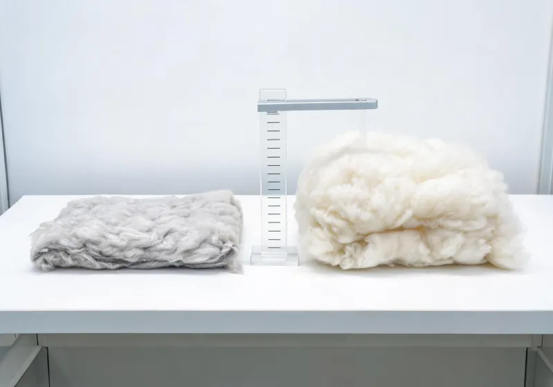 Moisture exposure and loft recovery observation